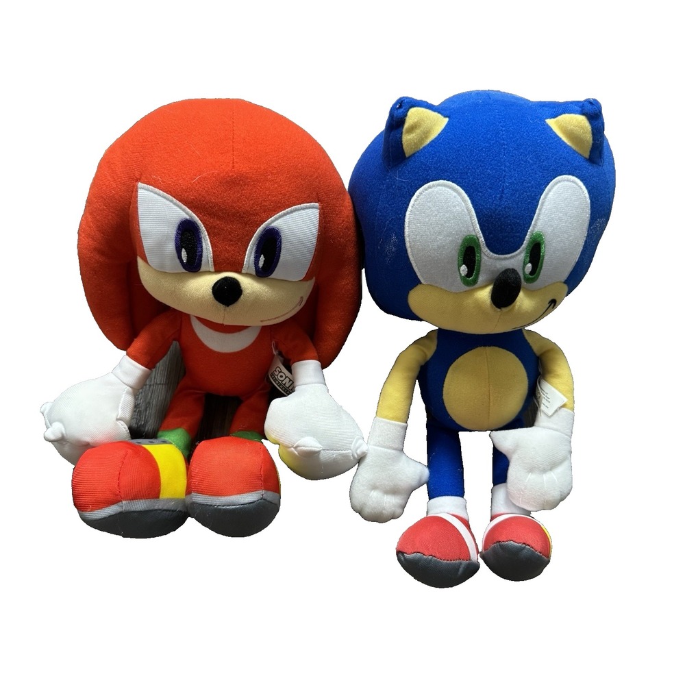 12" Sonic the Hedgehog & Red Knuckles Sonic The Hedgehog Soft Plush - Sega 2017
